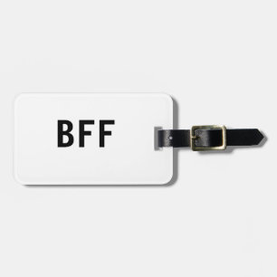 Étiquette À Bagage Simple minimal BFF meilleures amies famille nom pe