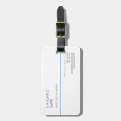 Étiquette À Bagage Simple minimaliste moderne (Devant Vertical)