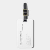 Étiquette À Bagage Simple minimaliste moderne (Devant Vertical)