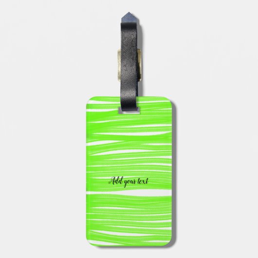 Étiquette À Bagage simple minimum ajouter votre nom photo monogramme  (Dos Vertical)