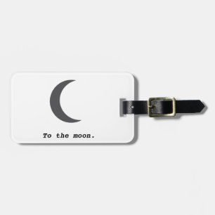 Étiquette À Bagage Simple moderne à la citation de lune