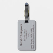 Étiquette À Bagage Simple moderne avec accents abstraits Initiales (Dos Vertical)