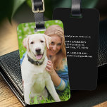 Étiquette À Bagage Simple photo personnalisée animal de compagnie<br><div class="desc">Embarquez sur vos voyages avec une touche de personnalité et un soupçon de fantaisie avec notre Tag photo moderne conçu spécialement pour les amoureux de les chiens. Que vous soyez en voyage d'affaires ou en voyage d'affaires, cette étiquette de bagage vous assure que vos effets personnels sont à la fois...</div>