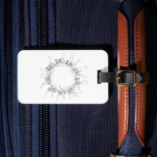 Étiquette À Bagage Simple vert pailleté ajoutez votre numéro de logo