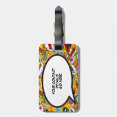 Étiquette À Bagage SIMPLEMENT MARIÉ Voix Bubble Fun Retro Comic Book (Dos Vertical)