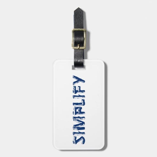 Étiquette À Bagage Simplifier (Devant Vertical)