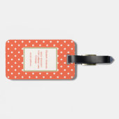 Étiquette À Bagage Singe-bébé Brown avec Pacificateur en Pois (Dos horizontal)