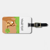 Étiquette À Bagage Singe de mon serie d'animaux du monde (Devant horizontal)