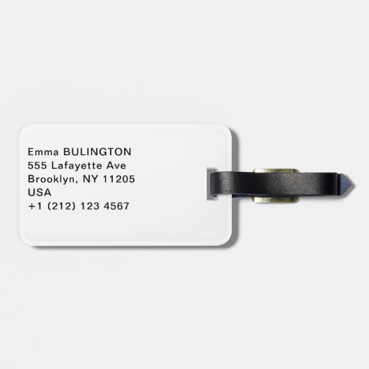 Étiquette À Bagage Singe écureuil à Manuel Antonio NP - Costa Rica (Dos horizontal)