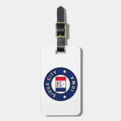 Étiquette À Bagage Sioux City Iowa (Devant Vertical)