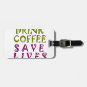 Étiquette À Bagage Sip, Snap Répéter Chasing caféine Selfies concepti (Devant horizontal)