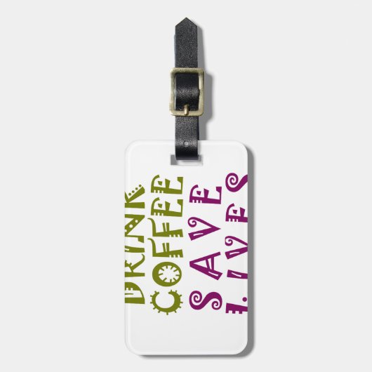 Étiquette À Bagage Sip, Snap Répéter Chasing caféine Selfies concepti (Devant Vertical)