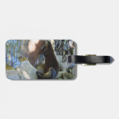Étiquette À Bagage **"Sips by the Stream : Otters Drinking from River (Dos horizontal)
