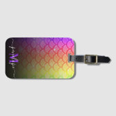 Étiquette À Bagage Sirène colorée (Devant Horizontal)