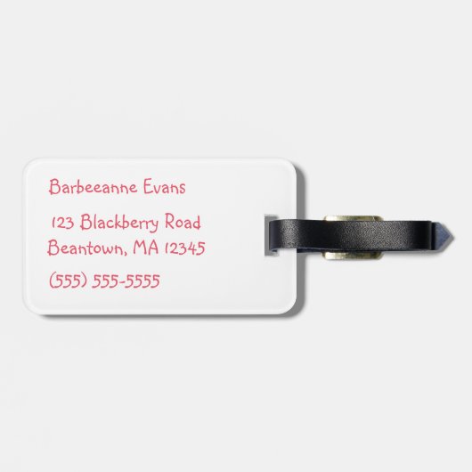 Étiquette À Bagage Sirène de Maggie (Dos horizontal)