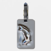 Étiquette À Bagage Sirène de natation Thunder-Cove Grey (Dos Vertical)