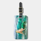 Étiquette À Bagage Sirène d'imaginaire sur le rivage de la mer de (Devant Vertical)