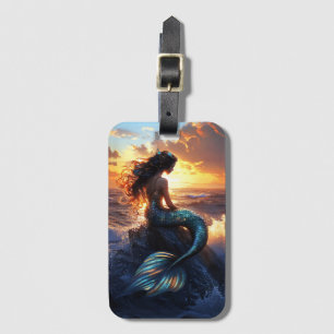 Étiquette À Bagage Sirène du coucher de soleil