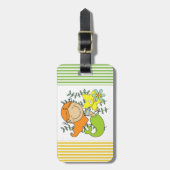 Étiquette À Bagage Sirène rousse (Devant Vertical)