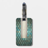 Étiquette À Bagage Sirène Sur Bébé Sirène Tail Scales (Dos Vertical)