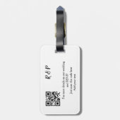 Étiquette À Bagage site web mariage rsvp q r code ajouter nom texte t (Dos Vertical)