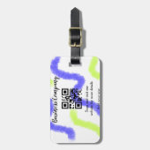 Étiquette À Bagage Site web simple de société commerciale code-barres (Devant Vertical)