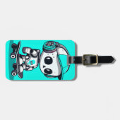 Étiquette À Bagage Skate SkullBot (Devant horizontal)