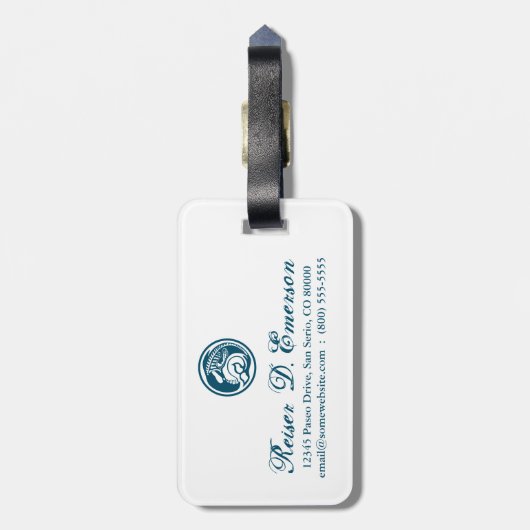 Étiquette À Bagage skeleorca (Dos Vertical)