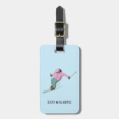 Étiquette À Bagage Ski (Devant Vertical)