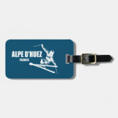 Étiquette À Bagage Ski Alpe d'Huez France (Devant horizontal)
