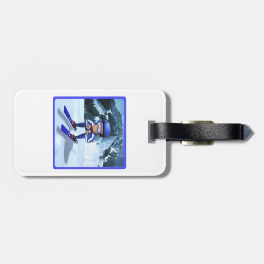 Étiquette À Bagage Ski alpin 2 (Dos horizontal)