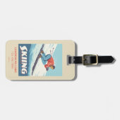 Étiquette À Bagage Ski est croire Retro Print (Devant horizontal)