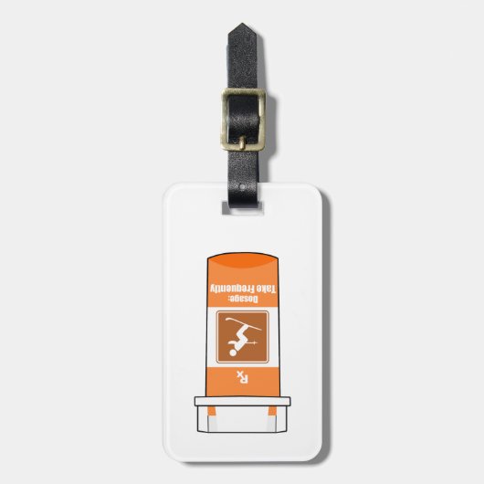 Étiquette À Bagage Ski Est Ma Drogue (Devant Vertical)