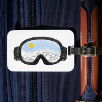 Ski Goggles Mountain View Illustration