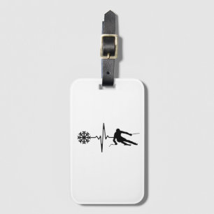 Étiquette À Bagage Ski - Rythme cardiaque du skieur Cadeau de skieur