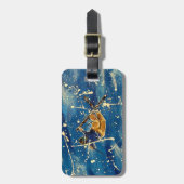 Étiquette À Bagage Ski saut splatter art (Devant Vertical)