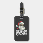 Étiquette À Bagage Skibidi Rizzmas Funny Gen Alpha Slang Noël (Devant Vertical)