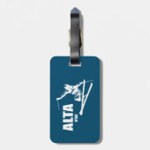 Étiquette À Bagage Skier Alta Utah (Dos Vertical)