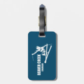 Étiquette À Bagage Skier Beaver Creek Colorado (Dos Vertical)