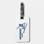 Étiquette À Bagage Skier Breckenridge Colorado (Dos Vertical)