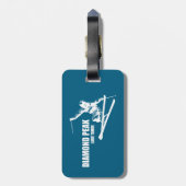 Étiquette À Bagage Skier Diamond Peak Lake Tahoe (Dos Vertical)