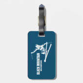 Étiquette À Bagage Skier du New Hampshire de Black Mountain (Dos Vertical)