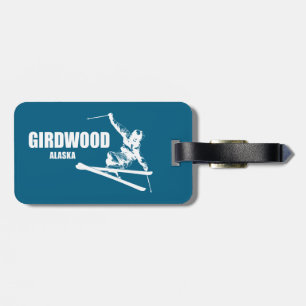 Étiquette À Bagage Skieur de Girdwood en Alaska