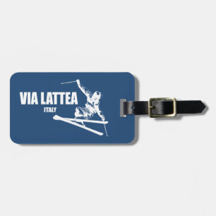 Étiquette À Bagage Skieur de la Voie lactée