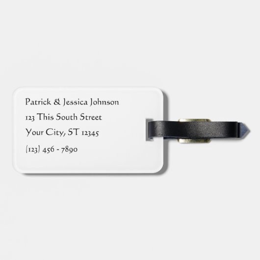 Étiquette À Bagage Skink coupé la queue par bleu (Dos horizontal)