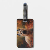 Étiquette À Bagage Skye Terrier à l'automne Feuilles automne Inspire (Dos Vertical)