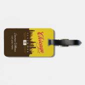 Étiquette À Bagage Skyline de l'Illinois (Dos horizontal)