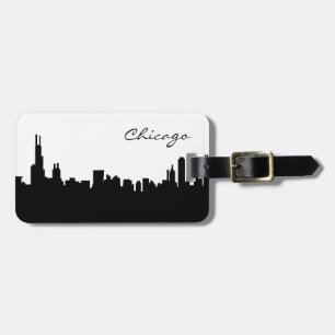 Étiquette À Bagage Skyline de l'Illinois