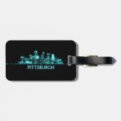 Étiquette À Bagage Skyline de Pittsburgh (Dos horizontal)