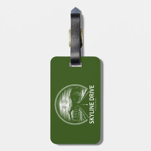 Étiquette À Bagage Skyline Drive Virginia Forest (Dos Vertical)